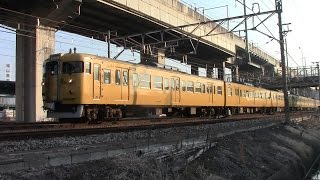 【山陽本線】JR西日本　地域色115系電車　ｵｶD-02編成+ｵｶD-05編成