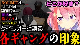 【ストグラ】ケインオーと各ギャングの印象について語る【宙星ぱる/ギルくん/Ottiki/切り抜き】