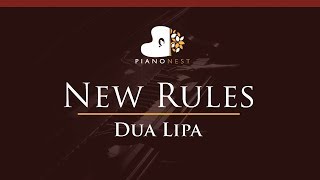 Dua Lipa - New Rules - HIGHER Key (Piano Karaoke / Sing Along)