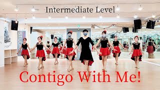 Contigo With Me! Line Dance (Intermediate Level)