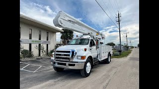 Altec AA55 60ft Bucket Boom on 2015 Ford F 750 4x2 Reg Cab Utility Truck   Stock No 44765