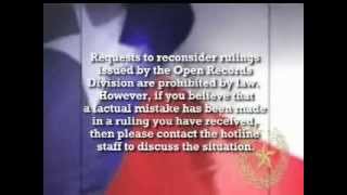 Open Records Request Training Video (Texas!)