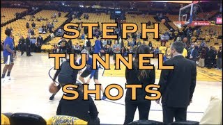 Steph Curry tunnel shots, pregame from Oracle Arena, 2018 WCF G4