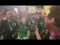 Mexicans in costumes outside the 974 Stadium (Qatar World Cup 2022)