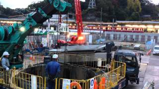 digging a hole for Seaside Line extension