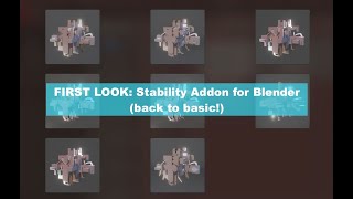 BSLIVE First Look at Stability AI Addon for Blender: Back to Basic!