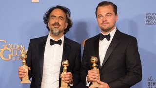 Leonardo DiCaprio and Alejandro G Innaritu - Pressroom - Golden Globes 2016