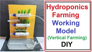 hydroponics farming(agriculture) working model (vertical) | inspire science project  | howtofunda