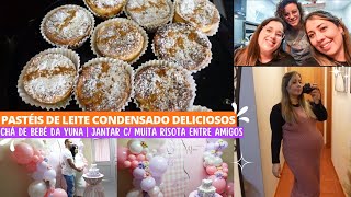 Pastéis de Leite condensado Deliciosos || Chá de bebé da Yuna || Jantar c/ muita risota entre amigos