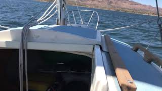 Mizzen Sail Self Steering (video 1 of 9).