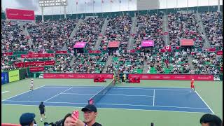 ATP 투어 코리아 오픈 니시오카 vs 샤포발로프 결승 전 직관 워밍업 서브