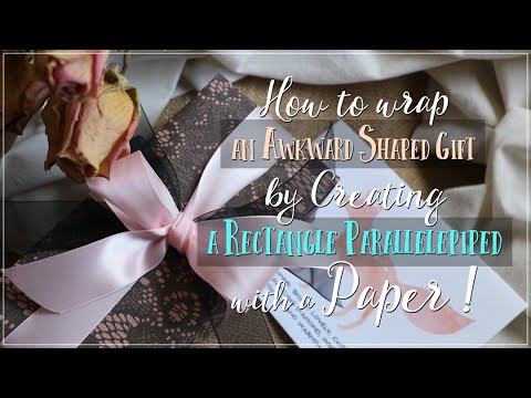 How To Wrap An Awkward Shaped Gift - YouTube