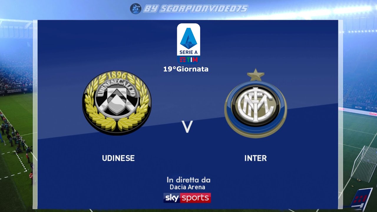 Udinese Vs Inter • Serie A, 19°Giornata • PES 2021 - YouTube