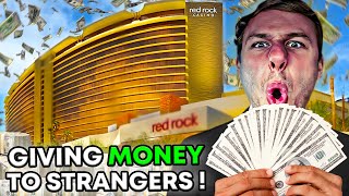 Giving Away $1,000 Chips to Random People in Vegas