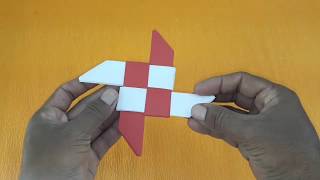 How to make a red and white paper ninja star easy /mixchannel