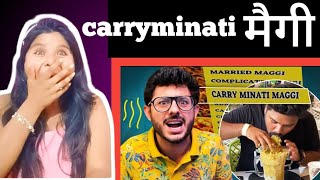 reaction carryminati 😀😀😀😀INDIAN FOOD MAGIC | CARRYMINATI  #funny