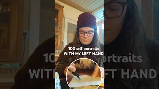 100 self portraits with my left hand