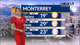 El pronóstico del tiempo con Pamela Longoria @pamelaalongoria #Mexico #Monterrey #guadalajara