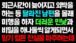 실화사연-  달라진 남편을 몰래 미행하니 더러운 민낯과 비밀이 밝혀졌습니다ㅣ라디오드라마ㅣ사이다사연ㅣ