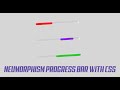 neumorphism progress bar with css
