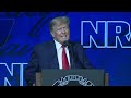 former president donald trump speaks at nra convention in houston