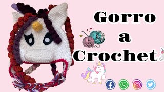 🦄Gorro de Unicornio TEJIDO a CROCHET // Ideal para PRINCIPIANTES