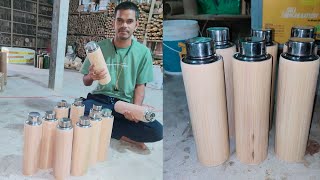 Bamboo water bottle making process. An easy way to make a bottle with bamboo at home. part-1