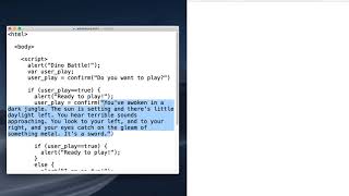 Plain Text Setup, part 1 of JavaScript Basics: Choose Your Own Adventure