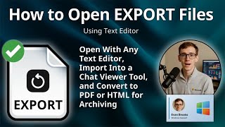 How to Open EXPORT Files (Text Editor)