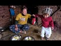 dhanalaxmi s son enjoying meal in shelter sanjip jina u0026 jonson@pastorallifeofnepal