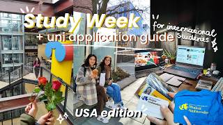 STUDY WEEK + USA uni application GUIDE🎓🌟, college vlog, scholarships
