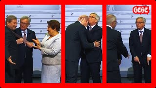 ✅✅✅ Jean Claude Juncker, President of the European Commission drunk and bitch slaps leaders