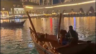 Traditional Boat Ride, Dubai Fountain Show #dubaifountainshow #boatrides