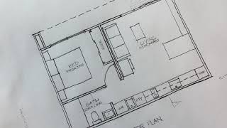 Architectural linework on plans elevations and section