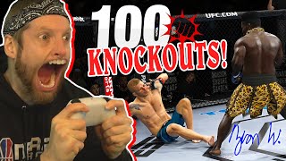 Attempting to KNOCKOUT 100 PEOPLE in the UFC
