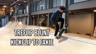 Treflip Blunt Kickflip To Fakie