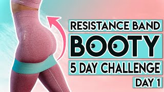 Day 1 | 5 Day Resistance Band Booty Challenge 🍑 | At Home Workout