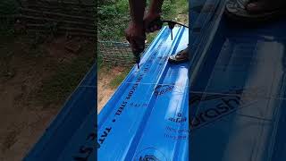 How to installing drilling screw on metal roofing sheet