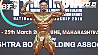 Sunit Jadhav Posing At IBBF Mr India 2018