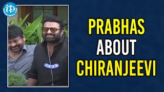 Prabhas Words About Chiranjeevi | Prabhas Speech After Meeting With cm Jagan | iDream Telugu News