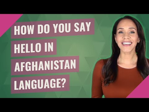 How do you say bye in Afghanistan?