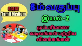 8ம் வகுப்பு இயல் 2 முப்பரிமாண வடிவங்கள் பற்றிய விளக்கங்கள்