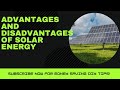 Advantages and disadvantages of solar energy