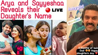 Arya and Sayyeshaa Reveals their Daughter's Name | 🔴 LIVE | Trend Little Talks