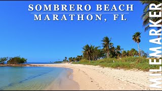 [4K] Sombrero Beach FLORIDA KEYS - Marathon, Florida - Relaxing Scenic Walking Tour with Binaural 🎧