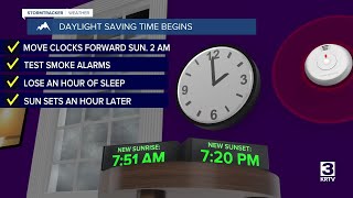 Daylight Saving Time begins this weekend (March 8, 2026)