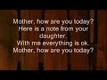 Mother How Are you Today Lyric with Lyric Maywood