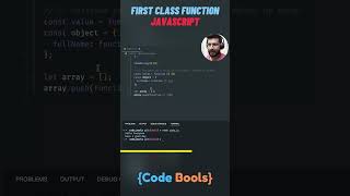 What is a first-class function in javascript #javascript #firstclass #function #shorts