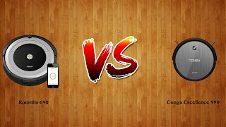 Roomba 690 vs Conga Excellence 990   -  Robot Vacuum Comparison