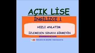 Açık Lise İNGİLİZCE 1